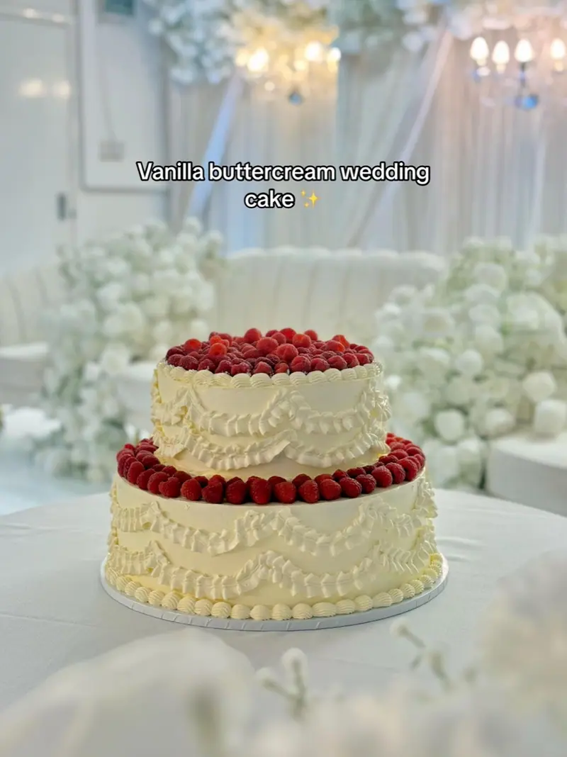 Wedding cake set up at The Chigwell Marquees